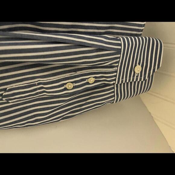 Men’s Ben Sherman Blue and White Striped Shirt Size XL - Picture 4 of 9